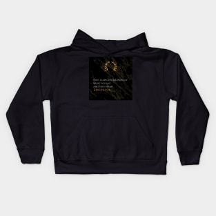 The Power of Mindful Expression: Epictetus' Insight Kids Hoodie
